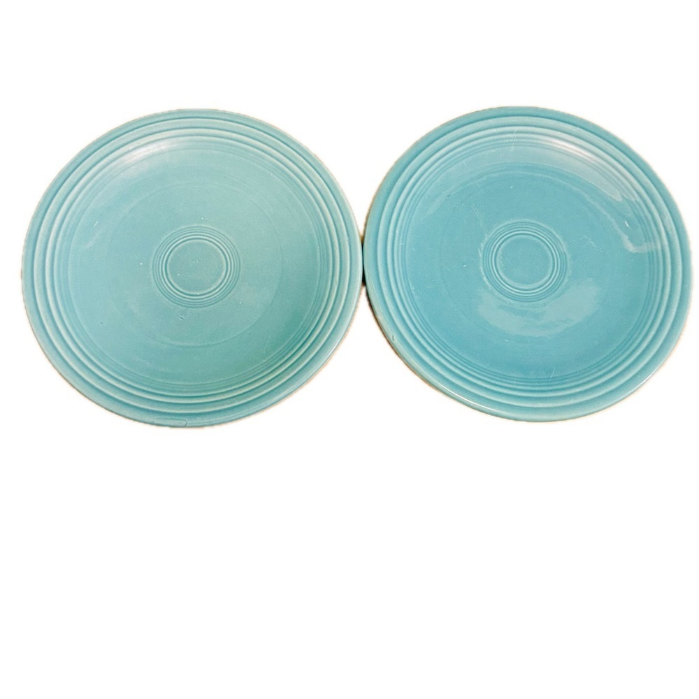 Fiestaware Blue Saucers Set of 2 turquoise